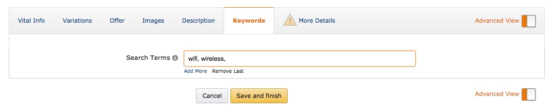 Add Amazon Keywords - Probably Busy