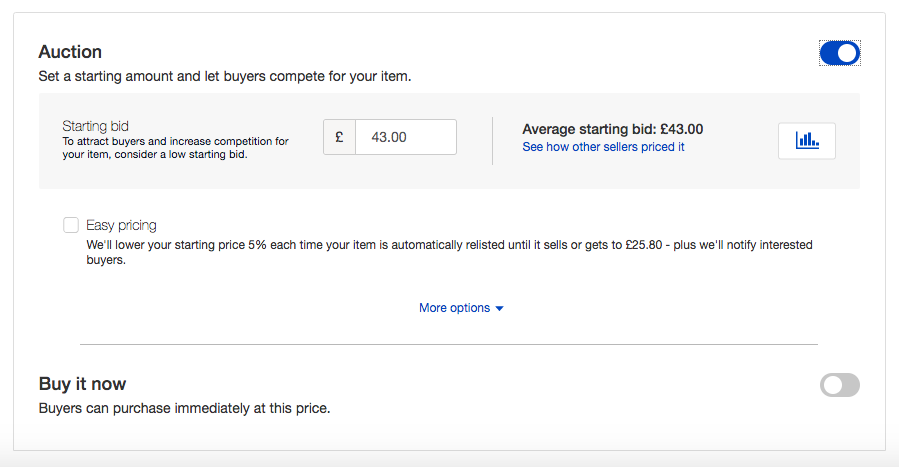 eBay Selling Options - Probably Busy